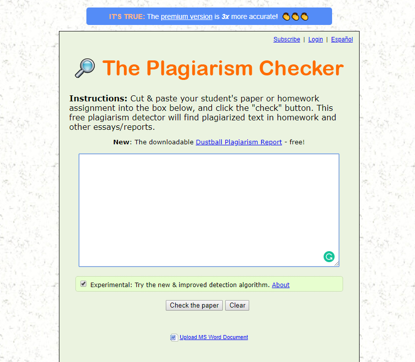 plagiarism checker free no word limit